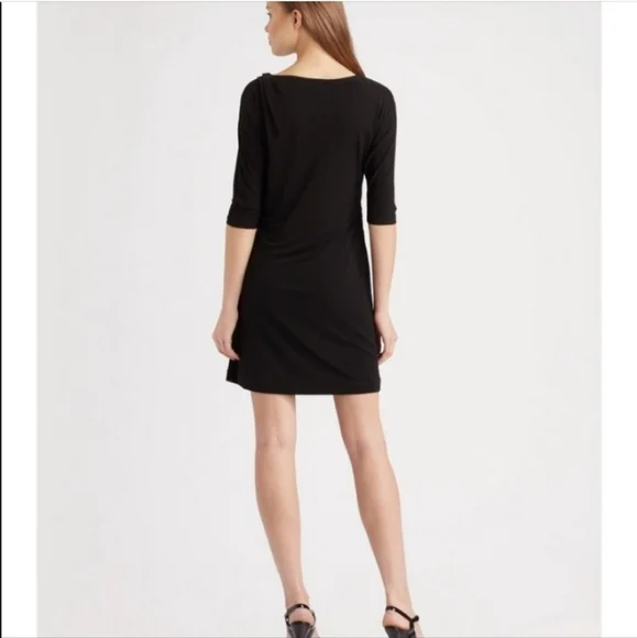 Theory Ivista Black Dress 3/4 Sleeves Size 8 NWT - Picture 2 of 14